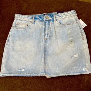 Kids High-Rise Destructed Denim Skirt